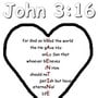 Coloring Page for Valentine's Day with John 3:16