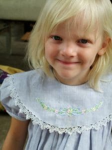 Girl goes to Sunday School