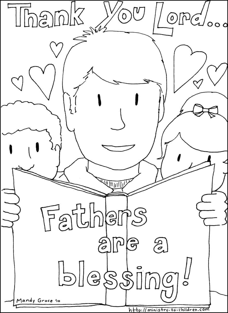 Father39s Day Coloring Pages by Mandy Groce SojournKids