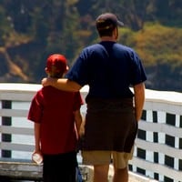 Father and Son Walking