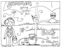 Summer Coloring Pages  Kids on God Made The Summer Coloring Page