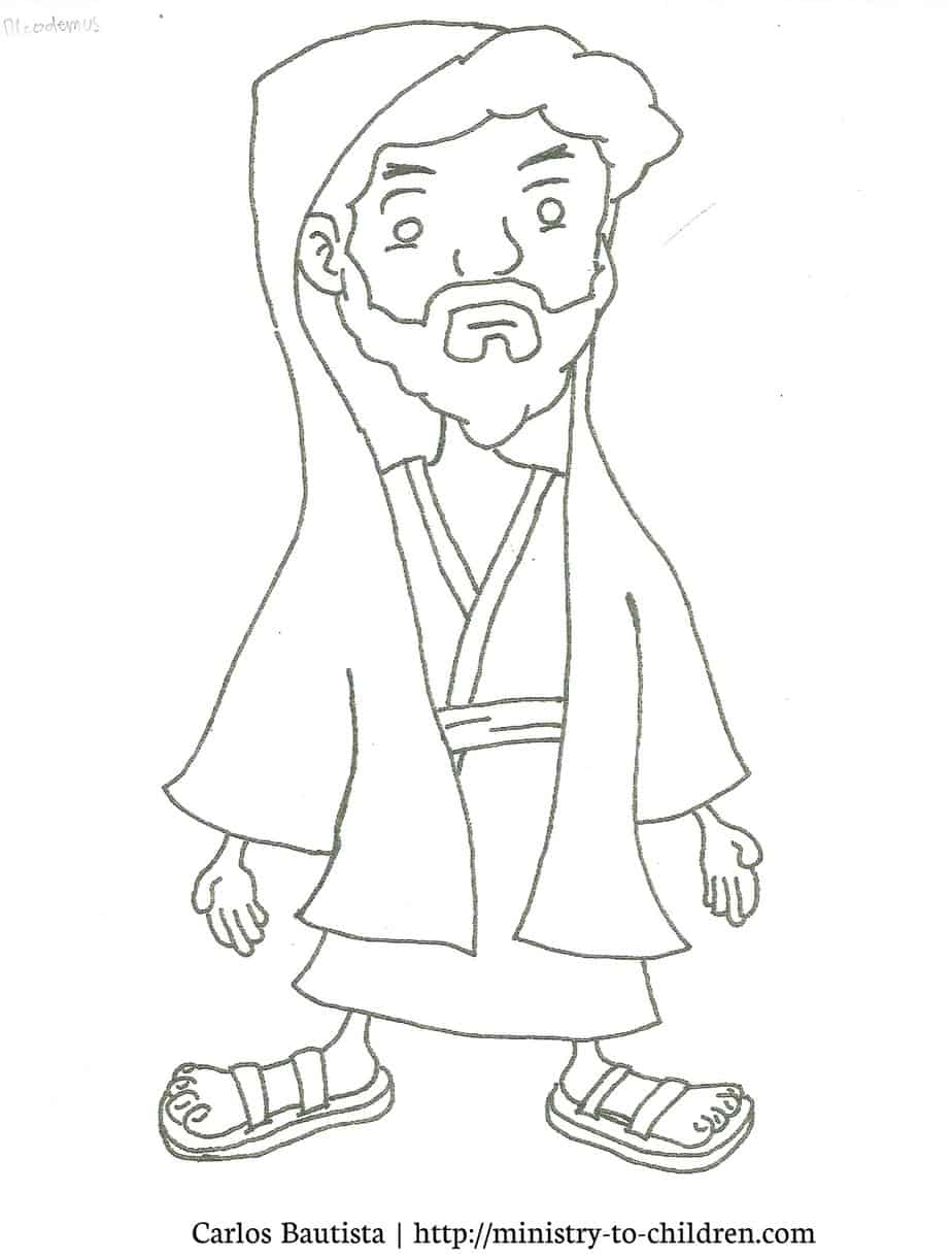 ministry to children wp content 2010 10 Nicodemus coloring page