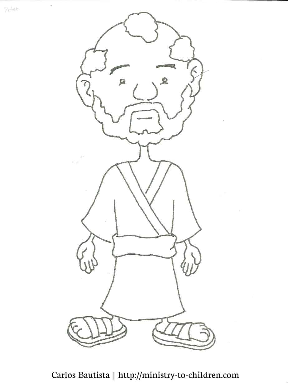 Peter Coloring Page (free printable cartoon figure)