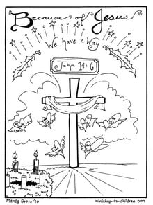 Christmas Coloring Sheets "Jesus is our Way " Free Printable