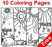 Click here to browse this printable coloring book Creation Coloring Pages