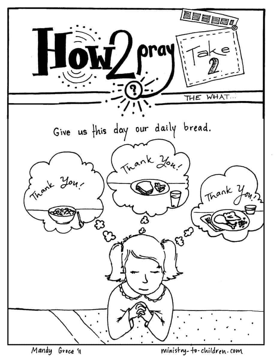 “How 2 Pray” Coloring Page from Ministry to Children “