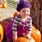 Little girl at fall festival.