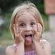Little Girl Making Afraid face