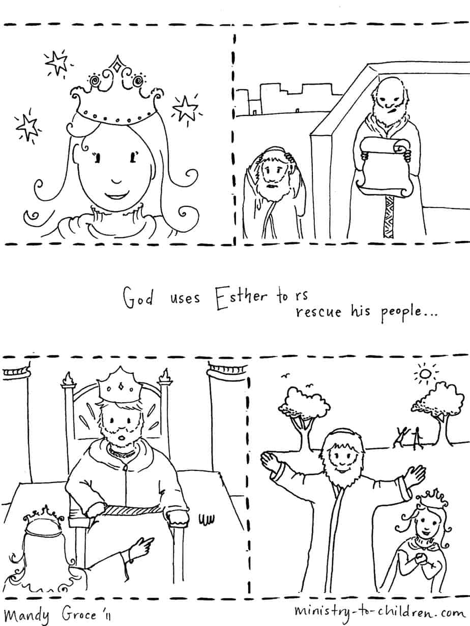 "Story of Esther" Coloring Page
