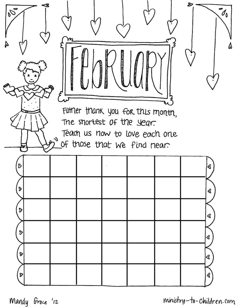 calender coloring pages - photo #18