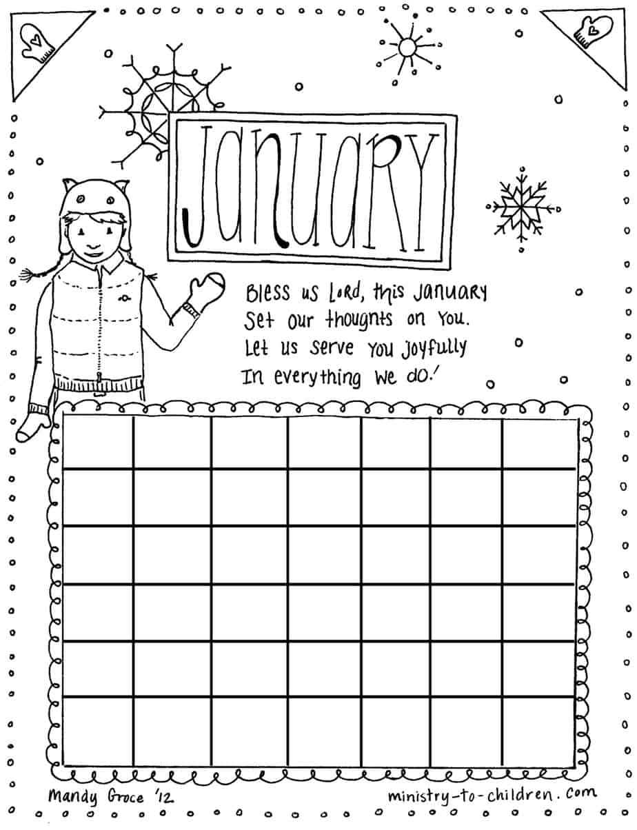 january coloring pages for children - photo #26