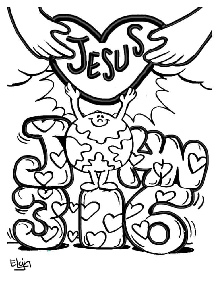 valentine for jesus coloring pages - photo #29