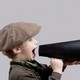 Boy Old Fashioned Megaphone