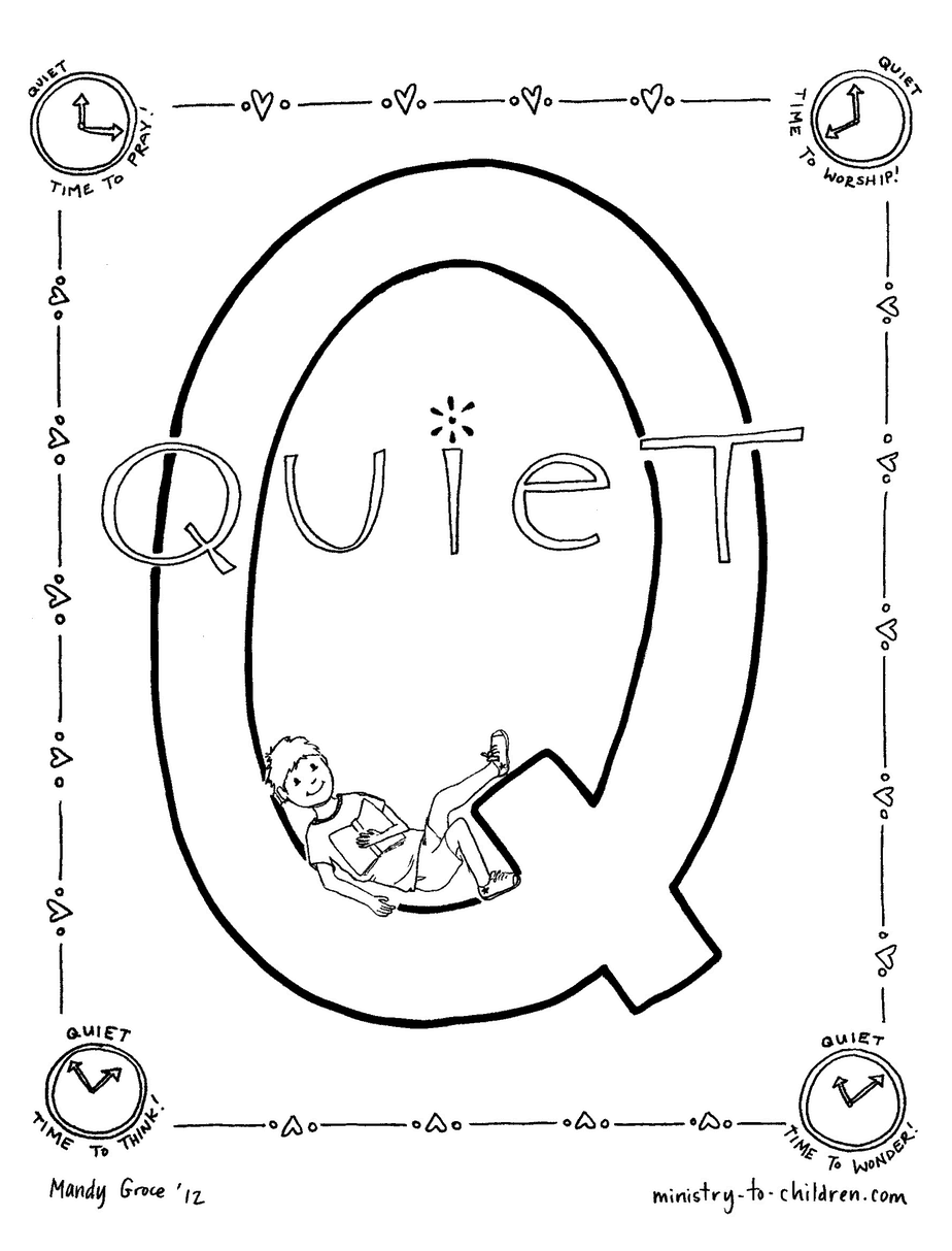 quiet for coloring pages - photo #3