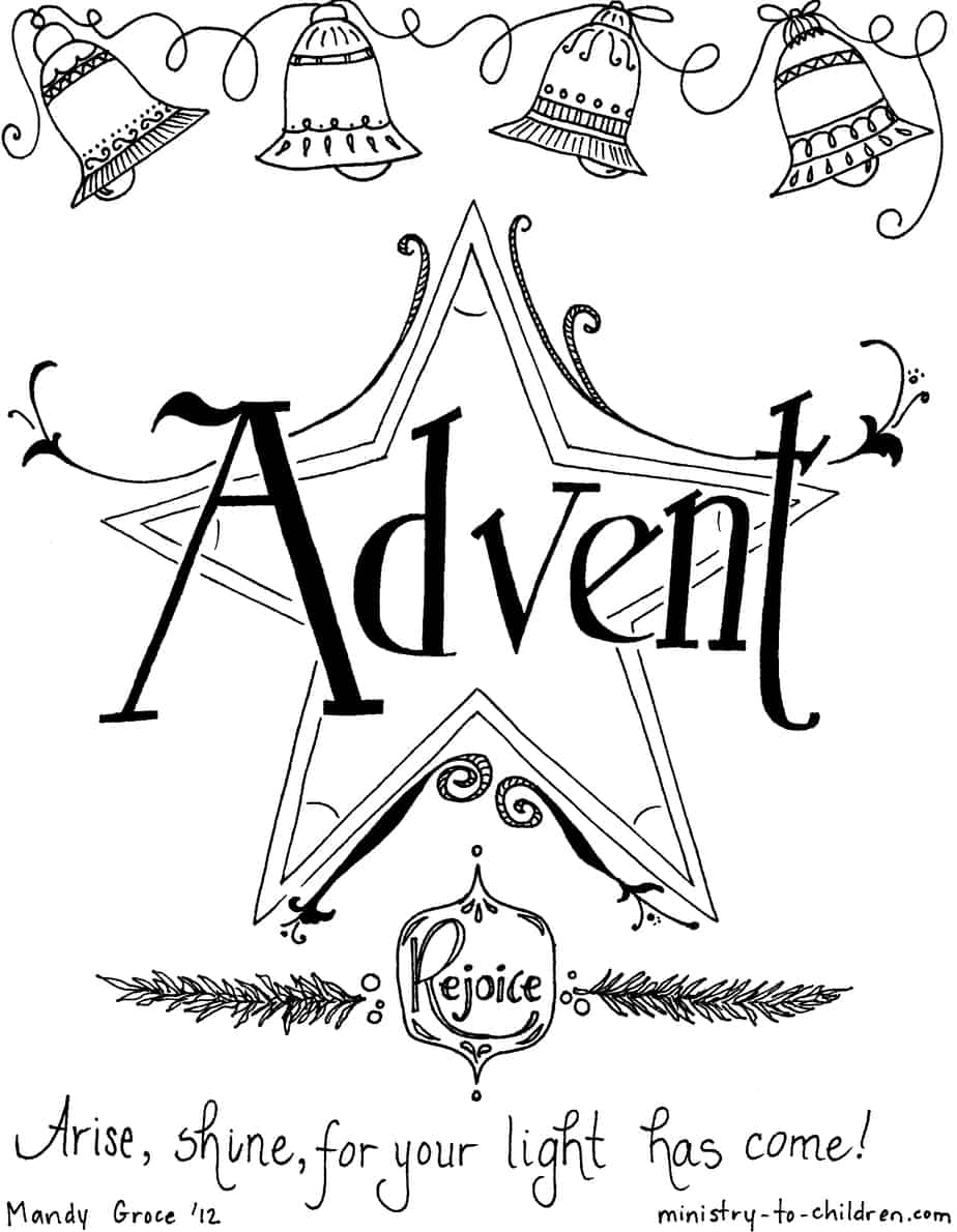 Clip Art Coloring Pages For Advent Coloring Pages