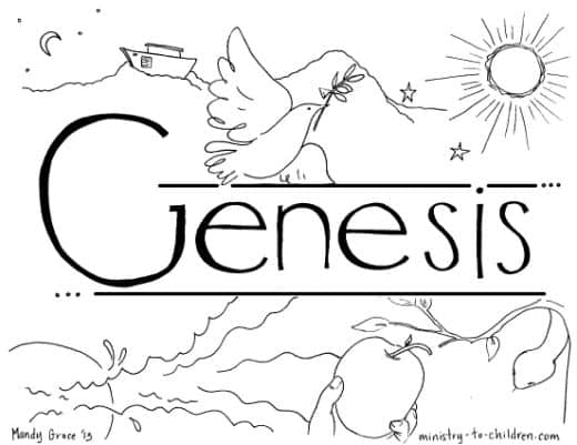 Book of Genesis Coloring Sheets for Children Click above to download