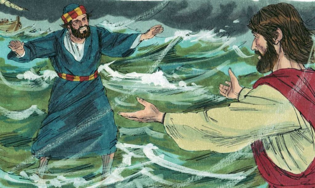 clipart jesus and peter walking on water - photo #38