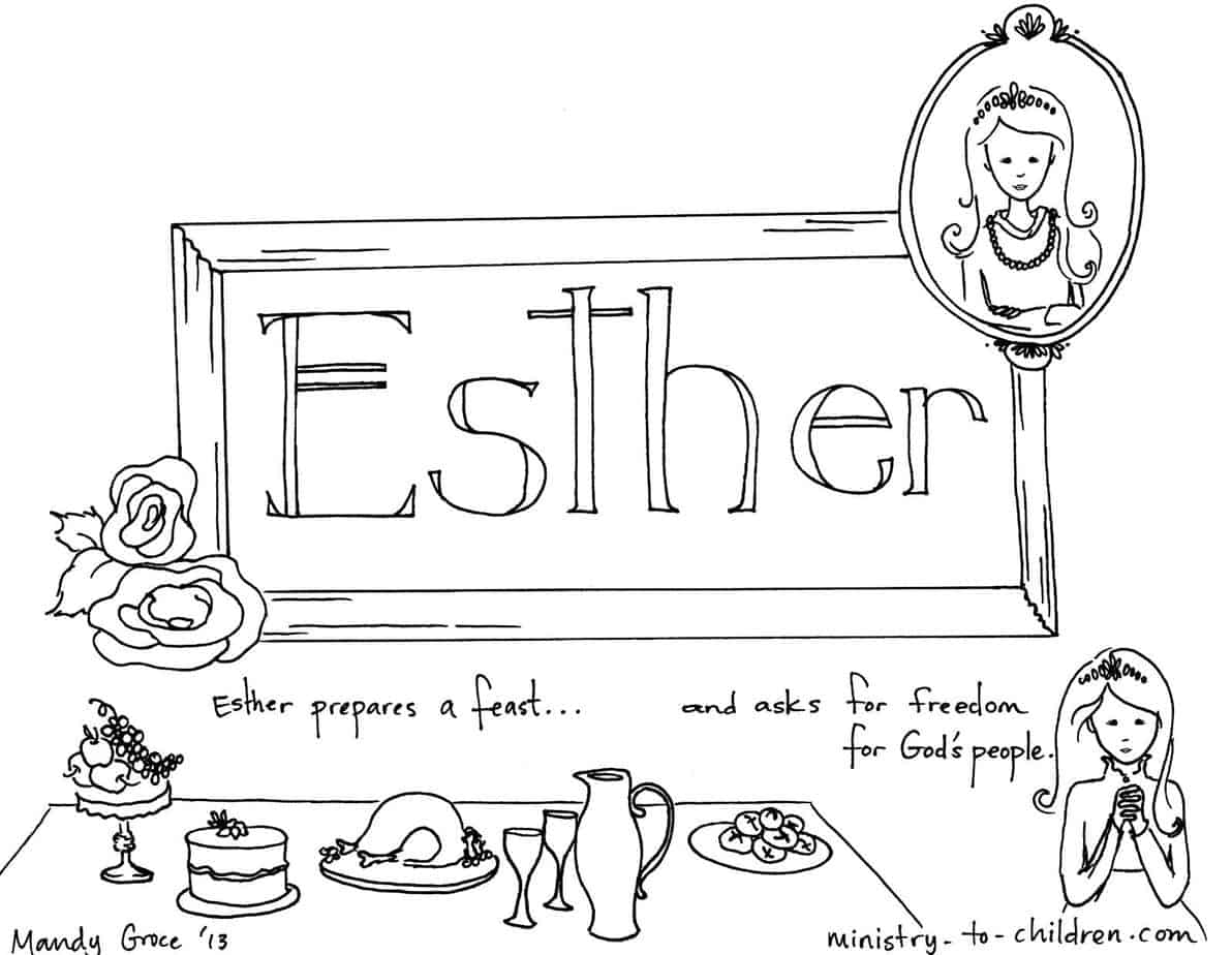 esther coloring pages bible - photo #23