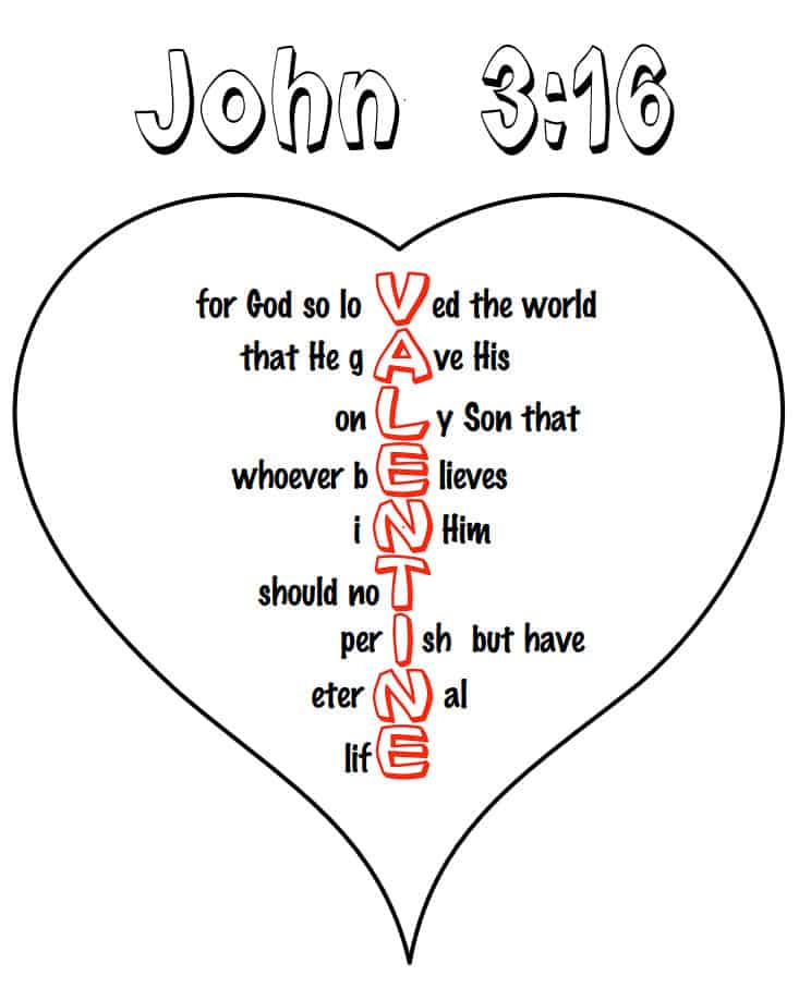 Heart Crafts for Sunday School (John 3:16 Printable)