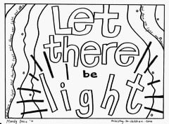 god is light coloring page