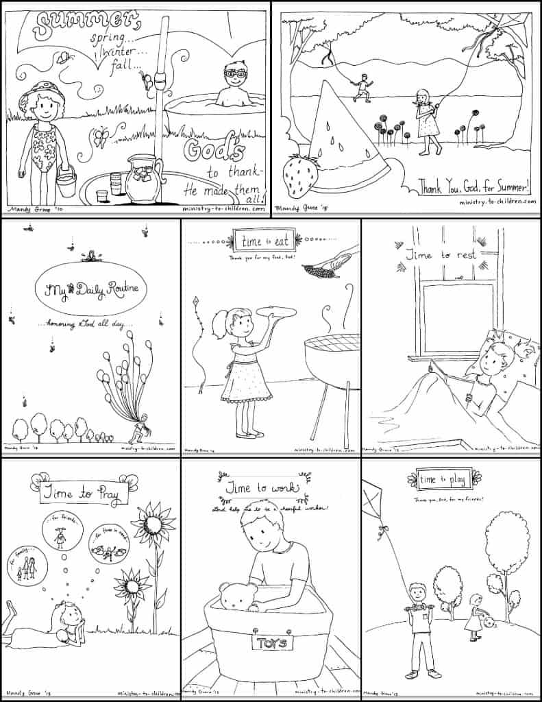 Free Summer Coloring Pages for Kids