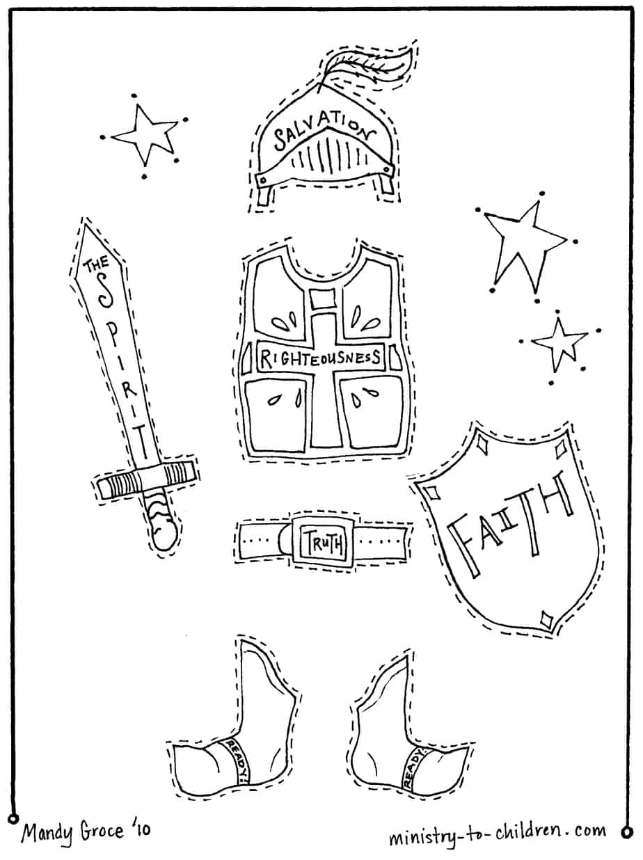  Armor Of God Coloring Pages For Kids 5