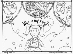 Gospel Coloring Book - Who is my king?