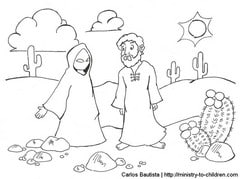 jesus overcomes temptations coloring pages free printables