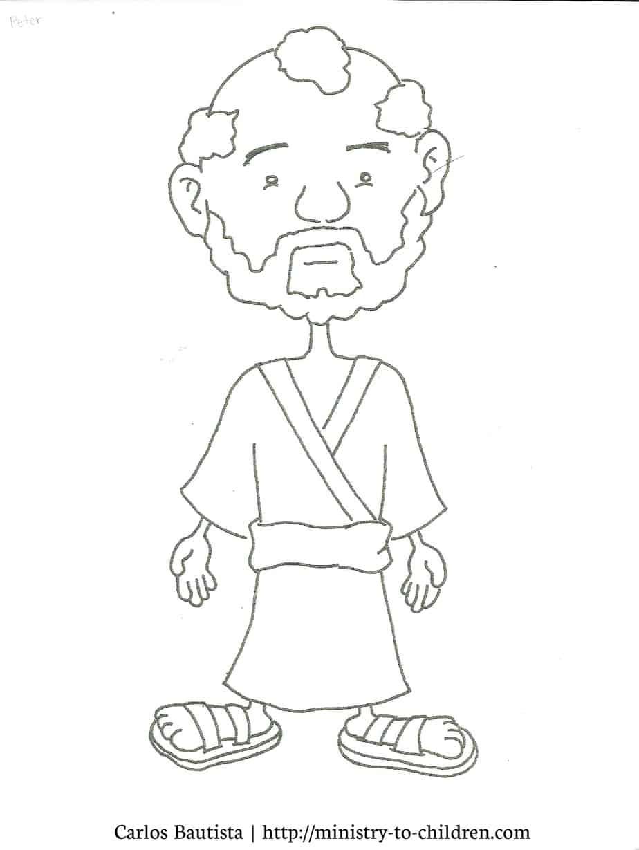 Jesus And Peter Coloring Page
