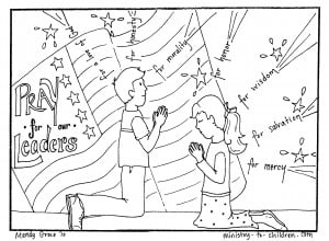 Pray for Leaders Coloring Page