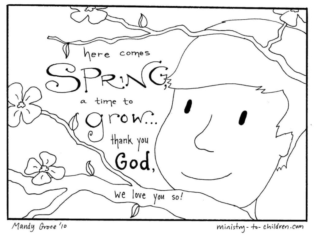 Spring Coloring Page Free Printable