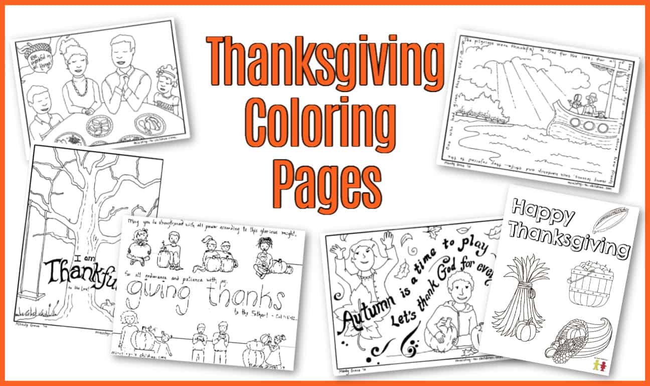 thanksgiving tree coloring pages