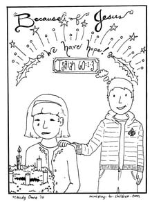Christmas Coloring Pages Jesus gives hope
