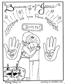 Christmas Coloring Book "Jesus Brings Peace"