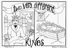 King Herod and King Jesus Coloring Page