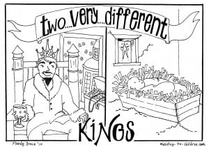 King Herod and Baby Jesus Coloring Page