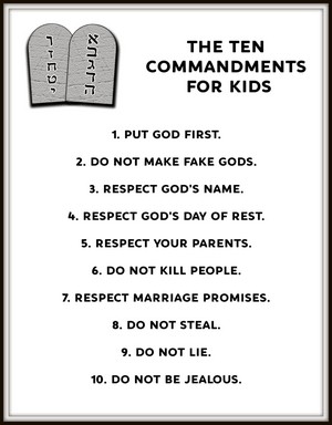 Teach the Ten Commandments to Kids