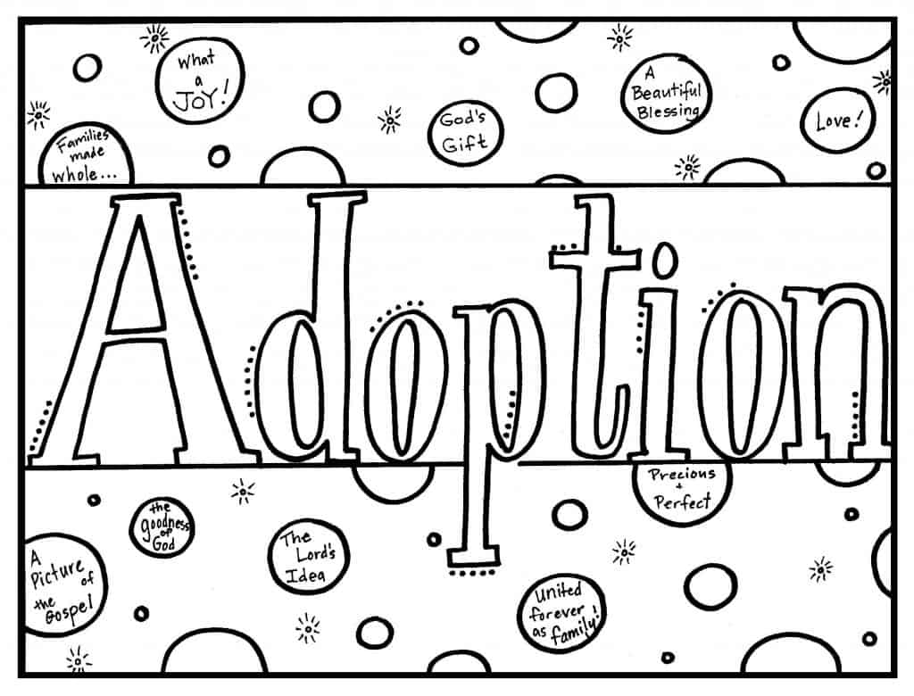 christian adoption coloring book