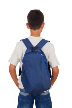 Boy with back turned away