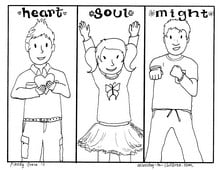 "Love God" Bible coloring page for kids