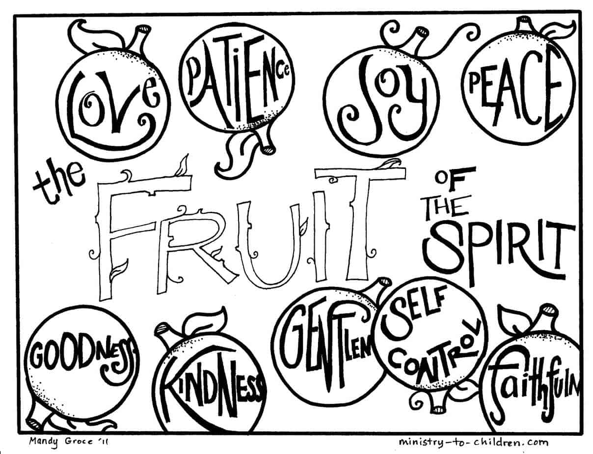 coloring pages fruit of the spirit