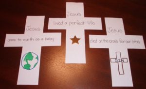 Easter Sunday Lesson & Cross Shape-book Craft