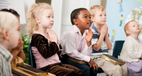 kids enjoying a church program