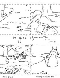 Good Samaritan coloring Page