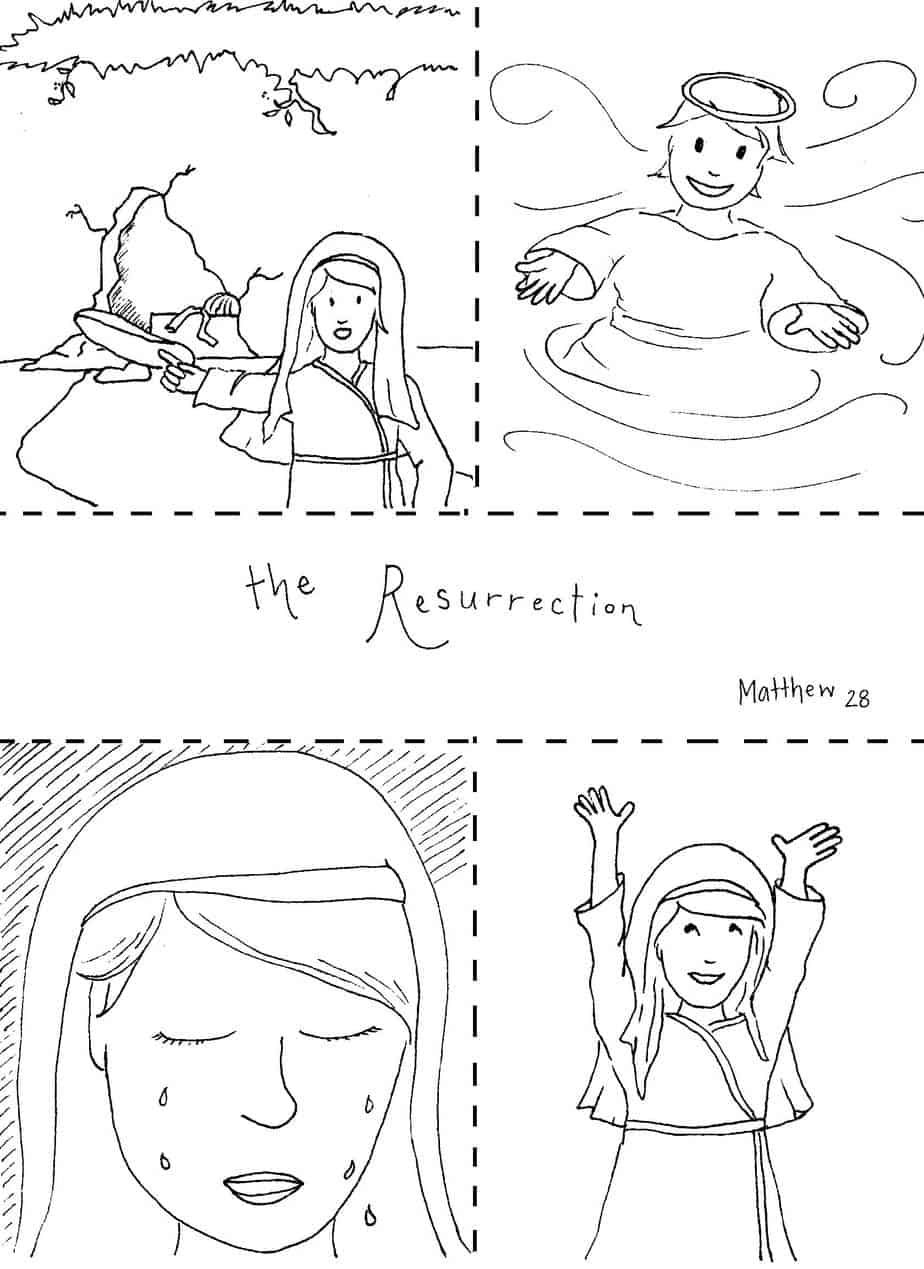 Resurrection of Jesus Coloring Pages