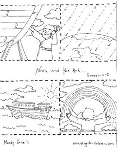 Noah and the Ark coloring page