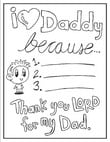 I love you daddy coloring page