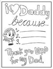 Father S Day Cards I Love You Daddy Coloring Pages