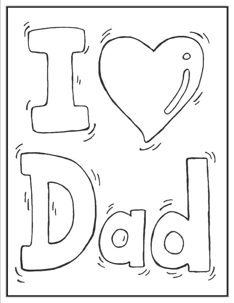 Dad Coloring Pages Free Printable