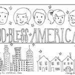 God Bless America Coloring Page